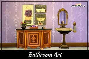 Bathroom Art sims4 cc