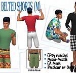 Belted Shorts sims 4 cc