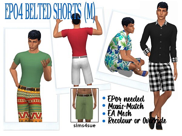 Belted Shorts from Sims 4 Sue