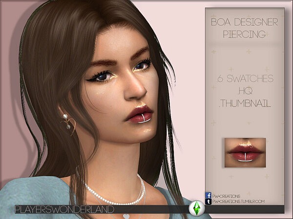 Boa Designer Lip Piercing by PlayersWonderland from TSR