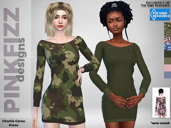 Charlie Camo Dress by Pinkfizzzzz from TSR