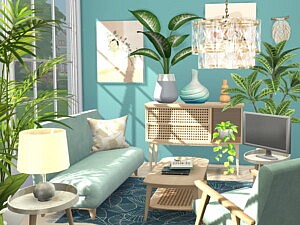 Coastal Living Room sims 4 cc