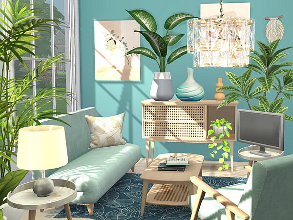 Coastal Living Room sims 4 cc