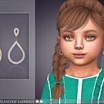 Crystal Teardrop Earrings For Toddlers