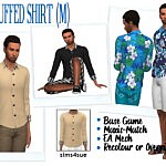 Cuffed Shirt M sims 4 cc