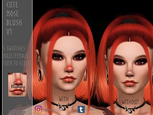 Cute Nose Blush V1 by Reevaly from TSR
