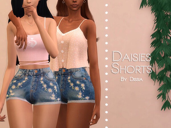 Daisies Shorts sims 4 cc