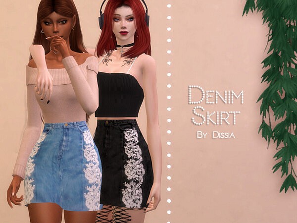 Denim Skirt by Dissia from TSR