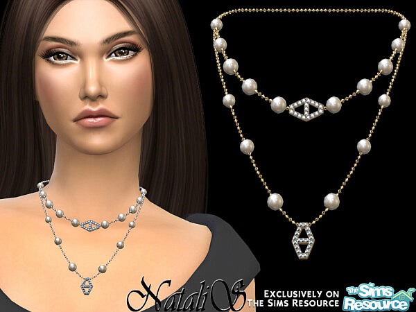 Diamond hexagon layered necklace by NataliS from TSR
