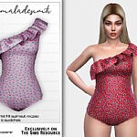 Ditsy Floral Print Frill Swimsuit MC230
