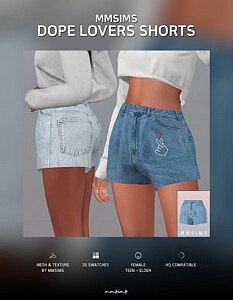 Dope Lovers Shorts sims 4 cc