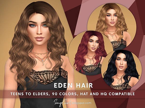 Eden Hair by SonyaSimsCC from TSR