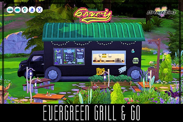 Evergreen Grill and Go sims 4 cc