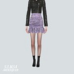 F Shirring Mini Skirts sims 4 cc