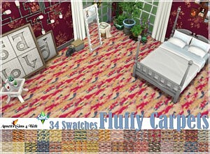 Fluffy Carpets sims 4 cc