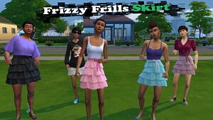 Frizzy Frills Skirt sims 4 cc