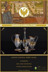 Gilded crystal wine vessel sims 4 cc