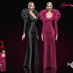 Glenda long dress sims 4 cc