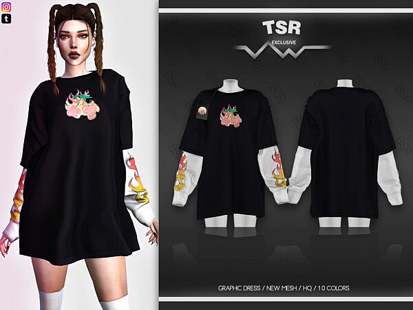 Graphic Dress BD476 by busra tr from TSR