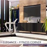 Gray Elegance Fitness Corner sims 4 cc