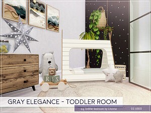 Gray Elegance Toddler Room sims 4 cc