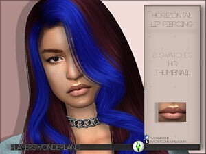 Horizontal Lip Piercing sims 4 cc