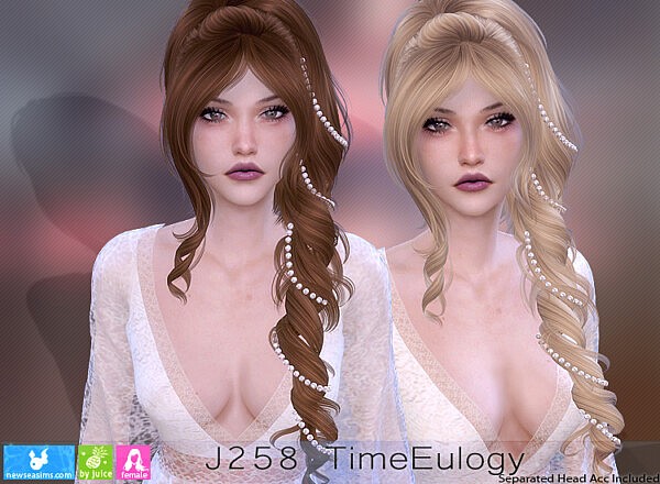 J258 Time Euology Hair sims 4 cc