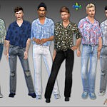 Jeans and shirts sims 4 cc