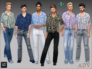 Jeans and shirts sims 4 cc