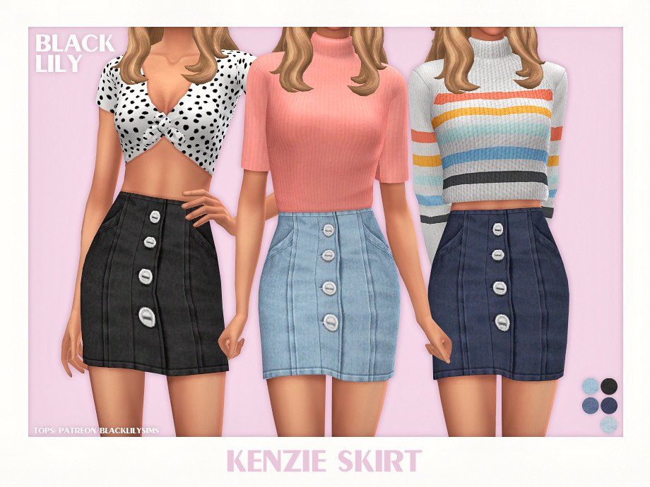 Kenzie Skirt By Black Lily From Tsr • Sims 4 Downloads