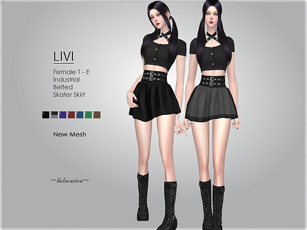 LIVI Mini Skirt by Helsoseira from TSR