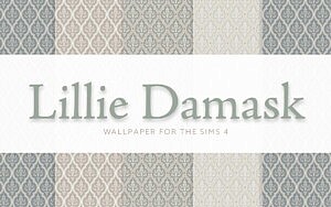 Lillie Damask Wallpaper sims 4 cc