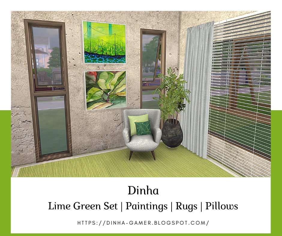 Lime Green Set from Dinha Gamer • Sims 4 Downloads