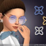 Lotta Crystal Earrings For Kids sims 4 cc