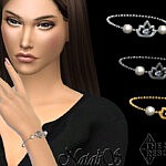 Lotus pearl chain bracelet