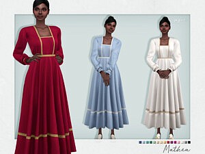 The Sims Resource: Paloma dress by Colores Urbanos • Sims 4 Downloads
