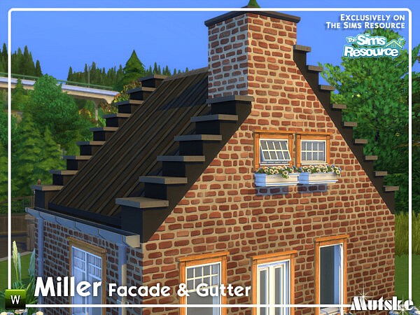 Miller Facade and Gutter sims 4 cc
