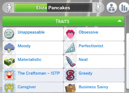 More CAS Traits for Sims Mod