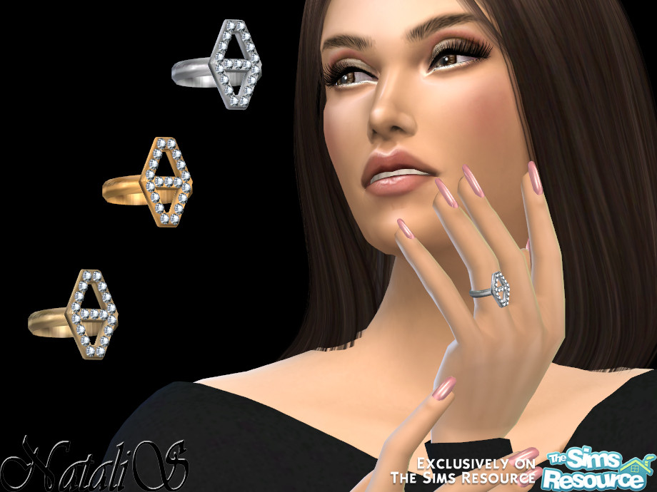 Diamond Hexagon Ring By Natalis From Tsr • Sims 4 Downloads