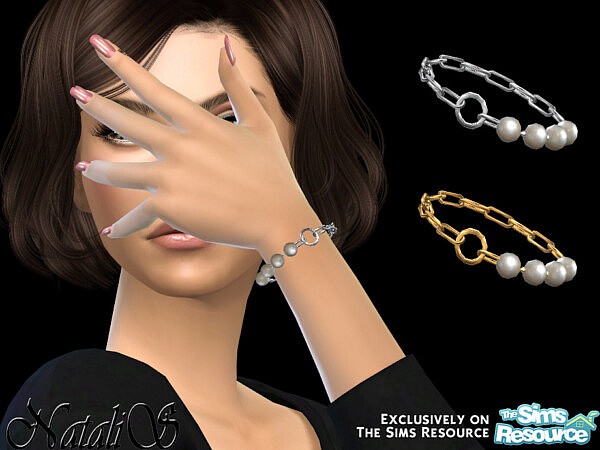 NataliS Pearl fragment chain bracelet