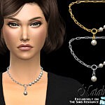 NataliS Pearl fragment chain necklace