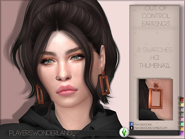 Out Of Control Earrings by PlayersWonderland from TSR