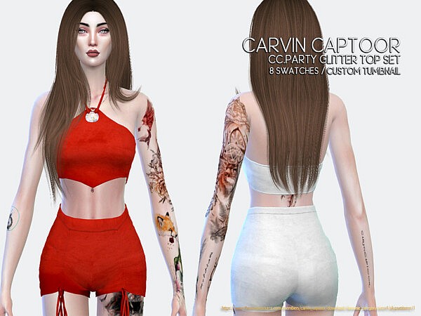 Party Glitter Top Set by carvin captoor from TSR