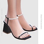 Pearl Chunky Heel Sandals