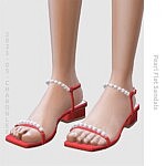 Pearl Flat Sandals sims 4 cc