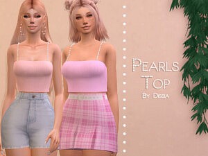 Pearls Top sims 4 cc