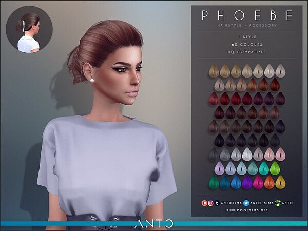 Phoebe Hair by Anto from TSR