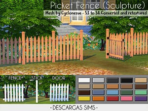 Picket Fence sims 4 cc