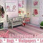 Pink Livingroom Collection sims 4 cc