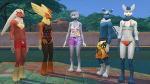 Play as a Blaziken and or Meowstic from Pokemon sims 4 cc